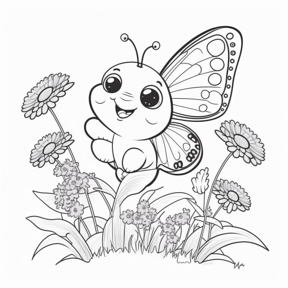 cartoon butterfly drawing