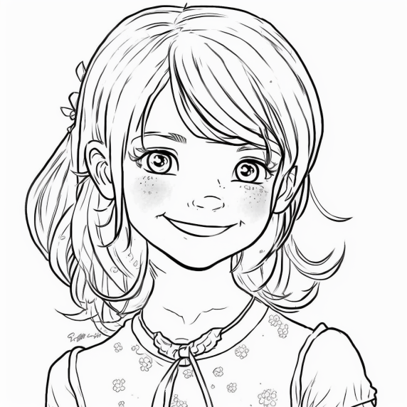 anime girl coloring pages