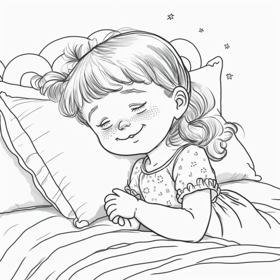 girl drawing sleeping