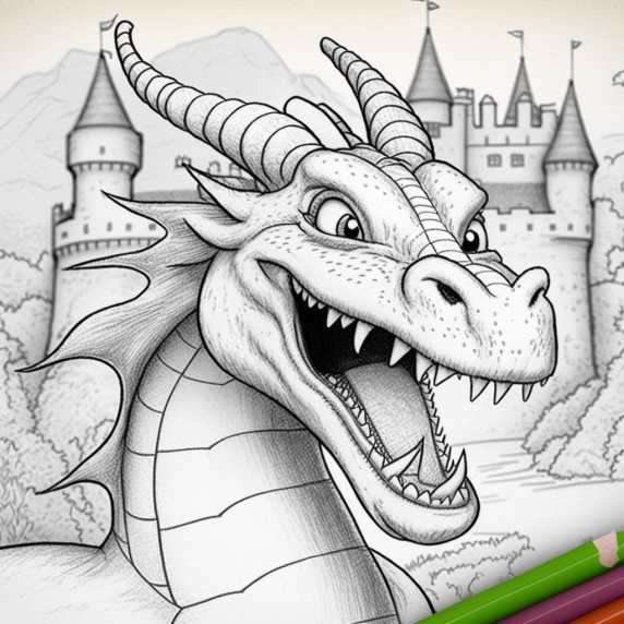 cute dragon drawing