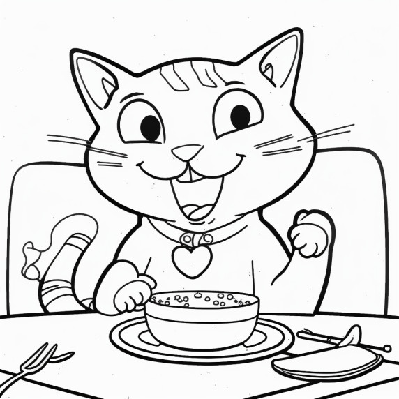 cat drawing for kids