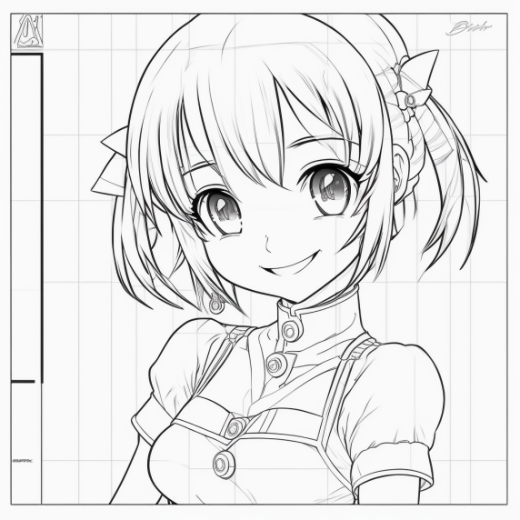 anime girl drawing