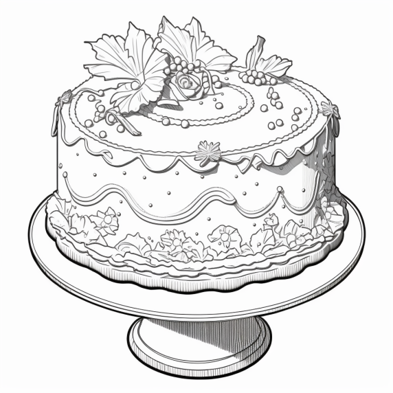 birthday cake drawing easy