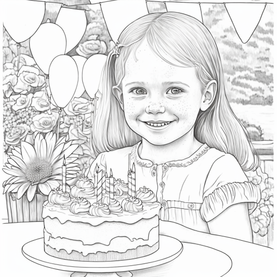 cute birthday cake drawing