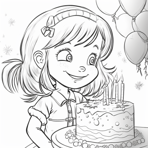 happy birthday drawing