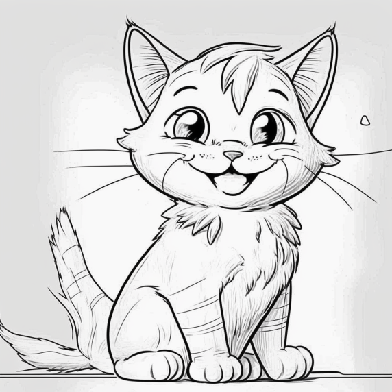 cartoon cat drawing