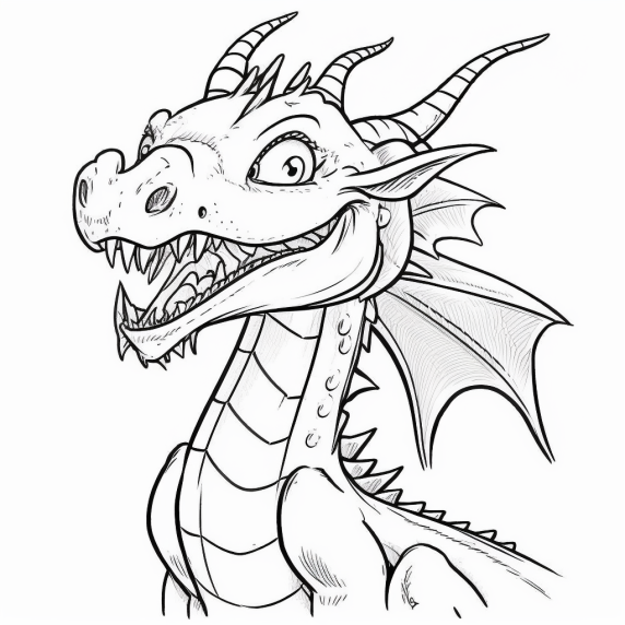cartoon dragon drawing