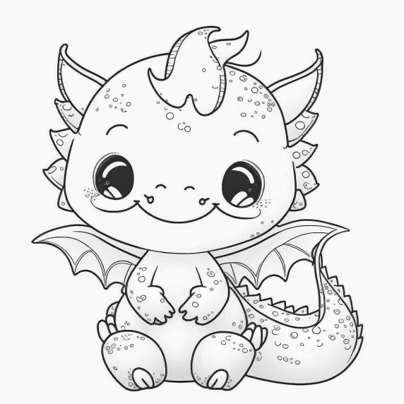 cute kawaii dragon drawing