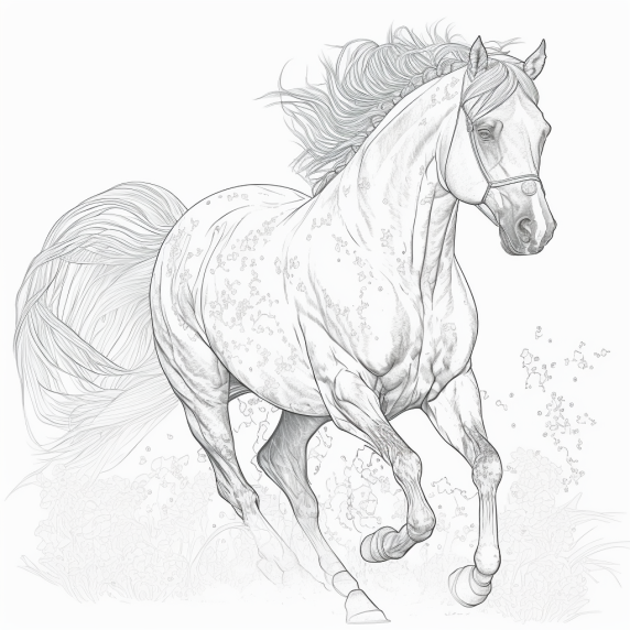 realistic horse drawing