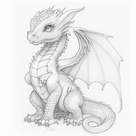 full body dragon drawing