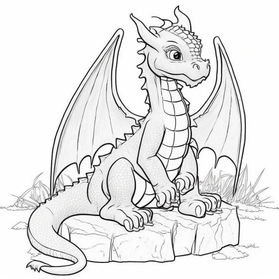 simple dragon drawing