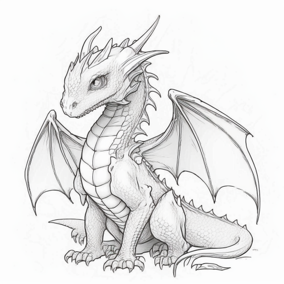 dragon drawing easy