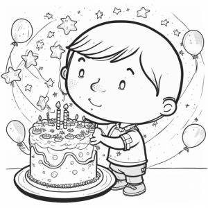 happy birthday drawing - Print now for free | Drawing Ideas Easy