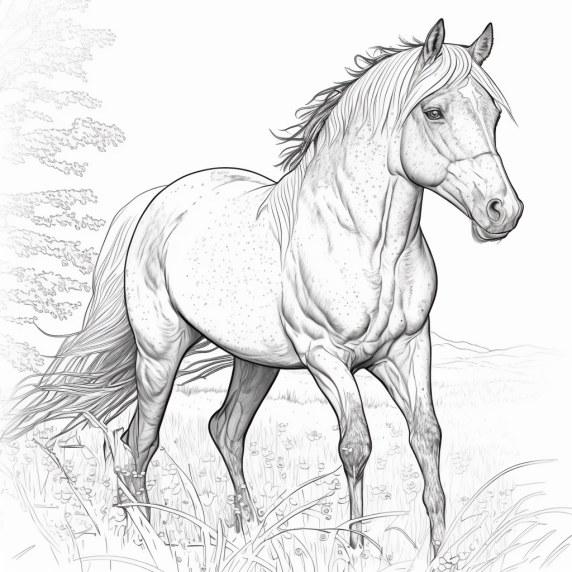 simple horse drawing