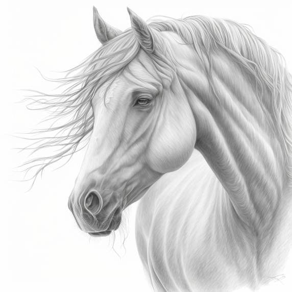 realistic horse coloring pages