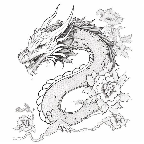 japanese dragon drawing