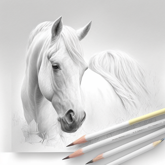 horse drawing easy