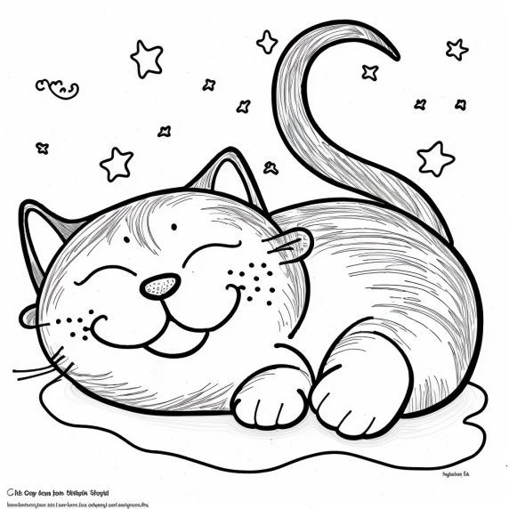 fat cat drawing