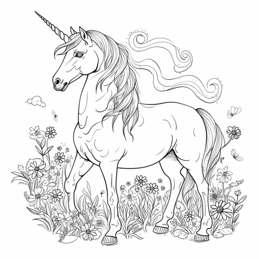 realistic unicorn drawing