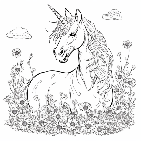 realistic unicorn drawing