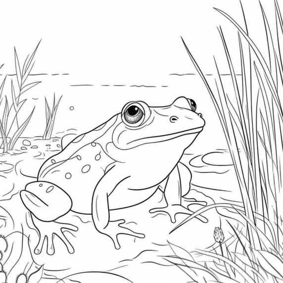 cute frog drawing