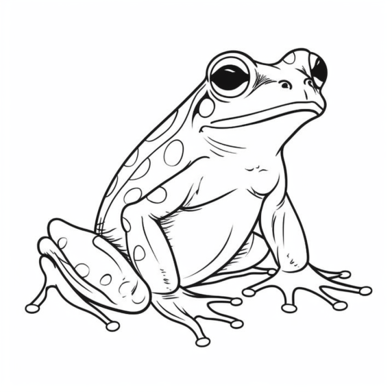 frog drawing easy