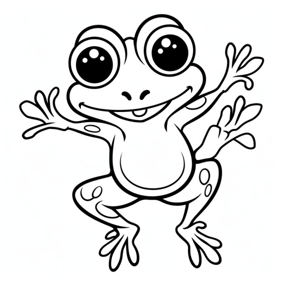 frog drawing easy