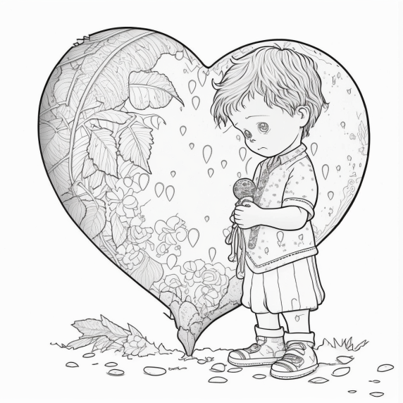broken heart drawing