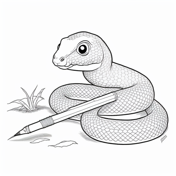simple snake drawing