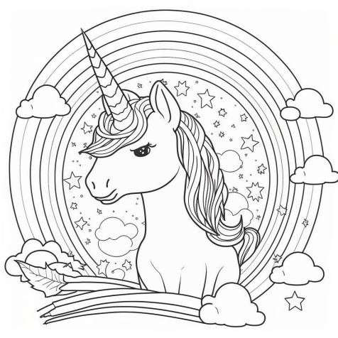 unicorn drawing easy